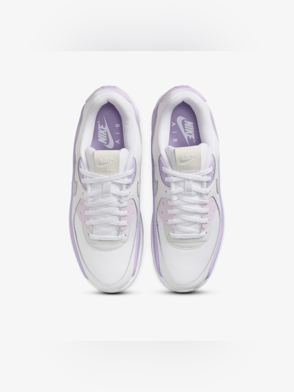 Nike Women's Low-Top Sneakers in White and Lavender - Picture 3 of 3
